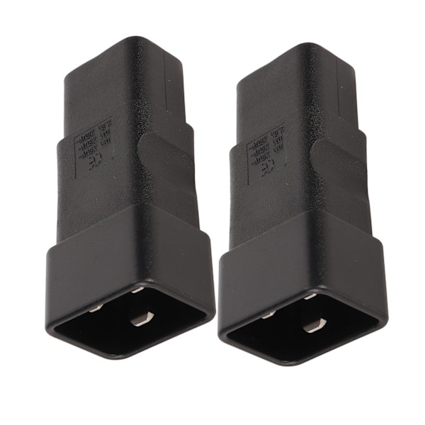 2 stk. IEC320 C20 til IEC320 C19 Strømadapter C20 til C19 Strømstikadapter til UPS PDU Server Computer Stikkontakt
