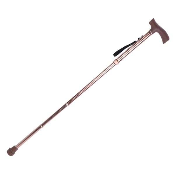 Fällbar gångstav i legering för äldre, säkerhetskäpp, blindkäpp, krycka i brons, justerbar längd