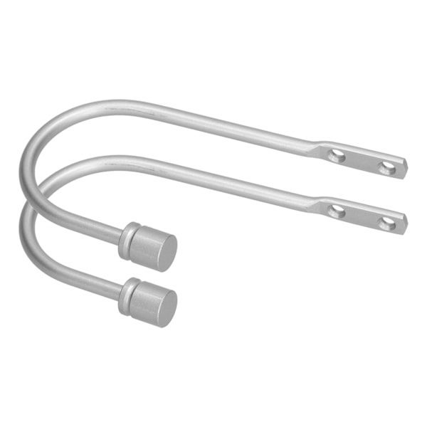 2 stk gardinkrok i aluminiumlegering U-formet sylinder fast gardin holdback for hjemmekontor soverom sølv