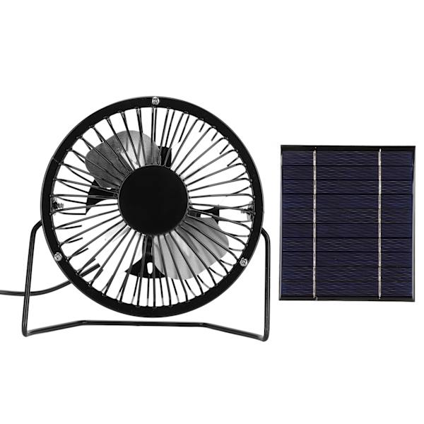 Solpanel Fläkt 2.5W 5V Solenergi USB Utmatning Bärbar Bred Applikation Solenergi Fläkt för Camping Fiske Vandring
