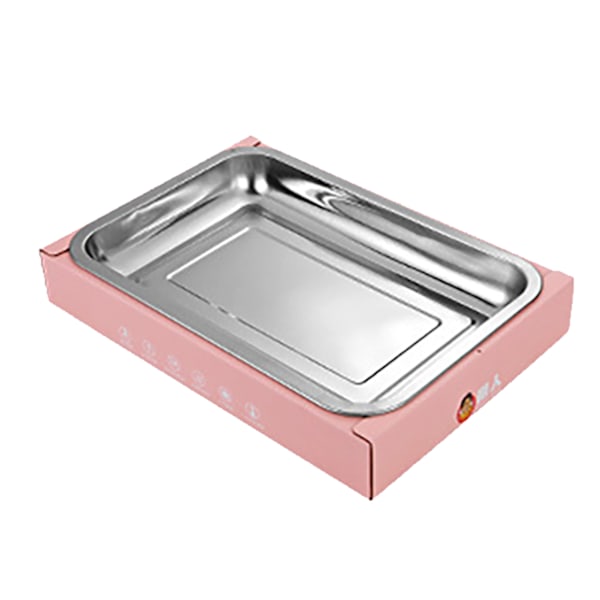 Kullgrill for engangsbruk, kompakt, avtakbar, bærbar grill i rustfritt stål for utendørs camping, rosa (med 30 kull)