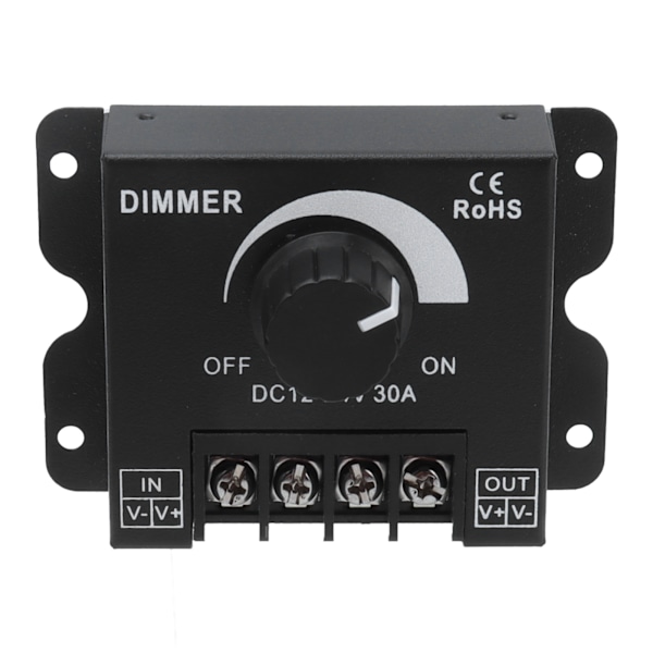 30A LED-dimmer PWM enfarget enkelkanals justerbar dimmekontroller DC 12V‑24V