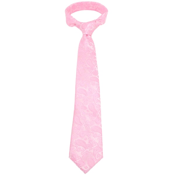Herr Slips Näsduk Set Rosa Tryck Klassisk Stil Slips Näsduk Kit för Affärsmöten Fester Bröllop