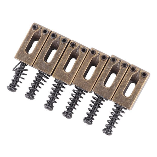 6st elgitarr Tremolo Bridge Rullsadlar Justerbara Zinklegering Ersättningsdelar Brons Pagoda Spring