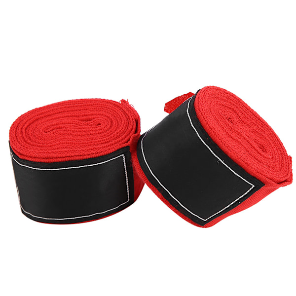 2 stk. 2,5 m elastisk rem Boksning Sanda Muay Thai MMA Taekwondo Bandage Håndbind (rød)