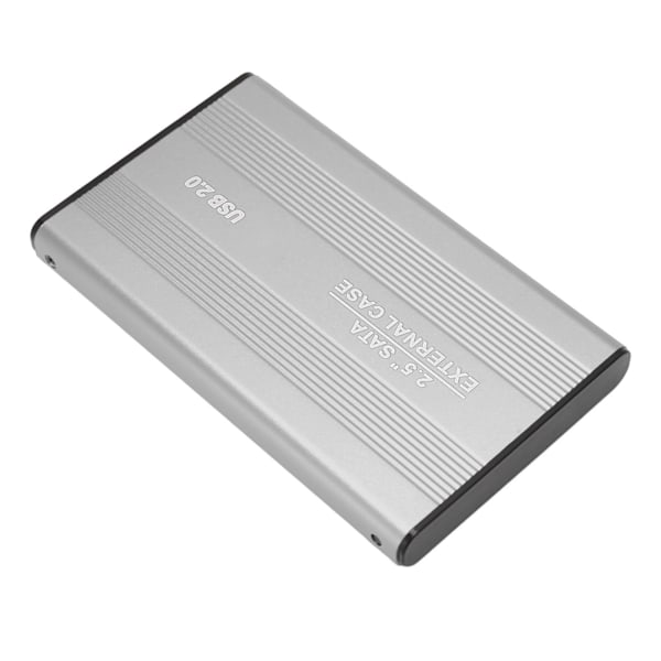 Ekstern harddisk 2,5 tommer Slim USB 2.0 Høj hastighed Plug and Play Mobil harddisk til computer PC Rejse Sølv 750GB
