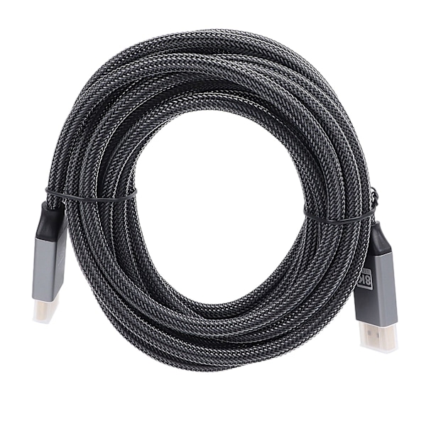 DisplayPort 1.4 Kabel 8K 5 Meter Lang Holdbar Nylon Stilful Grå Højhastigheds Computer DisplayPort Kabel til PC Skærm