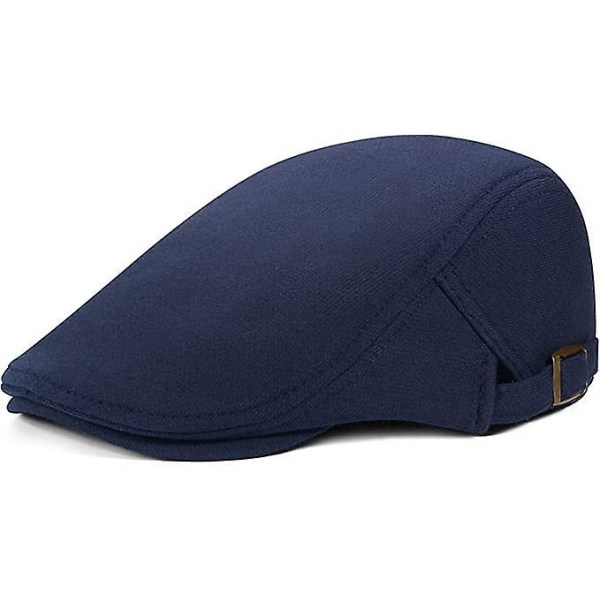 Justerbar vintage blå baret kasket til mænd