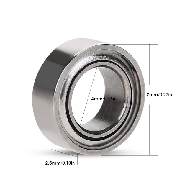 3 kpl kestävät tarkkuuslaakerit ruostumattomasta teräksestä, kalastuskela tarvikkeet (4*7*2,5 mm)