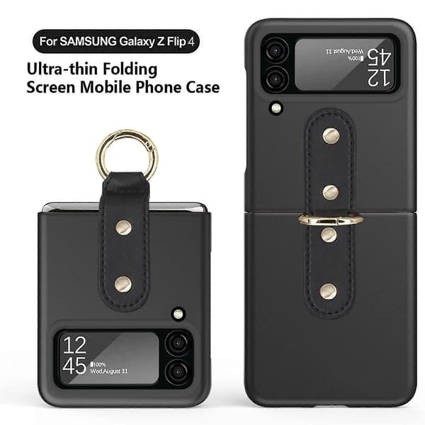 Case Compatible With Samsung Galaxy Z Flip 4, Ultra-thin Matte PC Protective Case With Ring