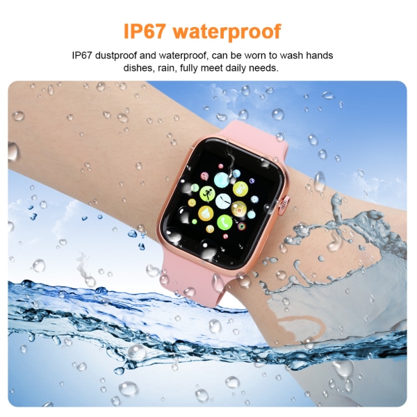 W98 1,54' Fashion Sport Smartwatch med temperaturdisplay (rosa)