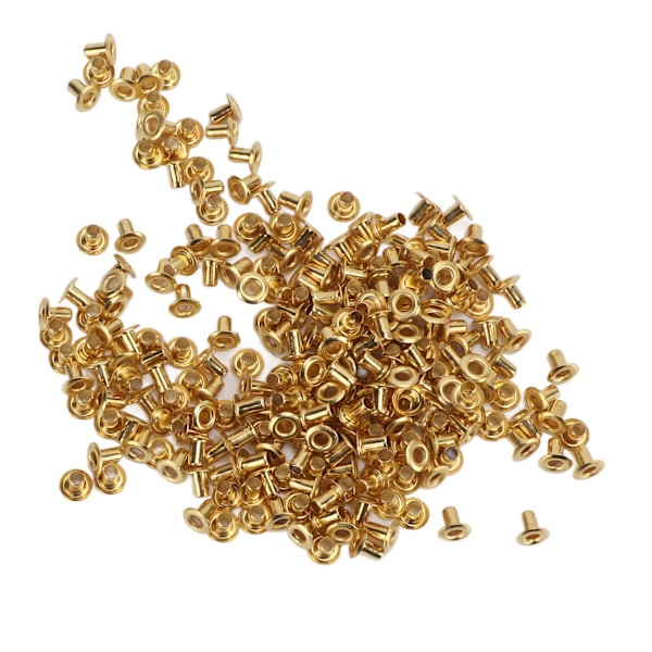 500 stk. Hulnitter DIY Gennemgående Hul Messing Dekorative Hulnitter Kobber Luftøje Spænder 4,8x2,3x4,5mm