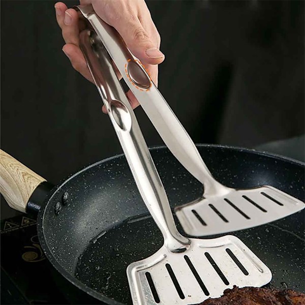 Friterad fisk klämma grill mat klämma rostfritt stål bröd tång kök redskap