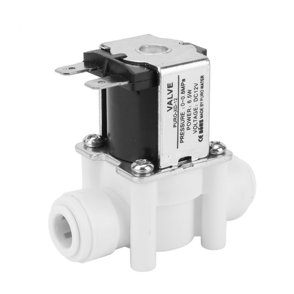 1 st DC 12V DC Plast Elektrisk Magnetventil Snabbkoppling Normalt Stängd
