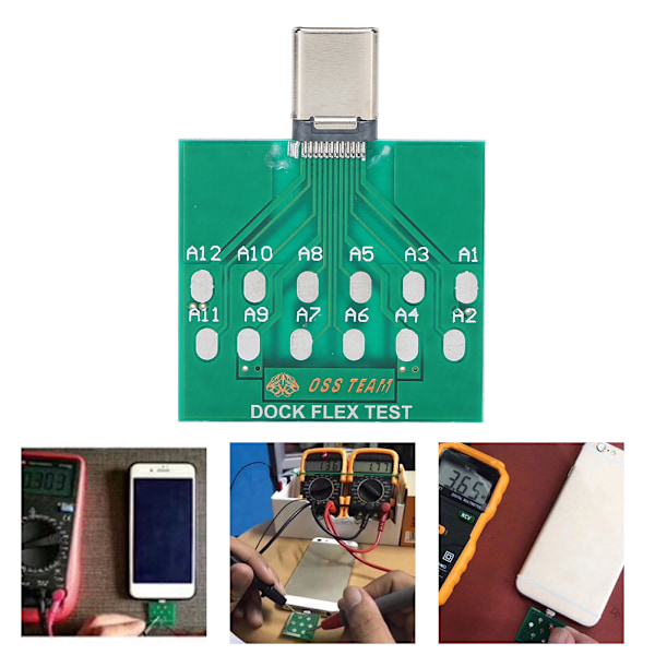 2 kpl Dock Test Board USB 5 Pin Akun Virran Latausportti Helppo Testauskorjaus Android Type C -puhelimelle (1)