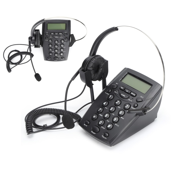 HT800 Call Centerin langallinen puhelin ympärisuuntaisella mikrofonilla, sopii toimistoon ja kotiin