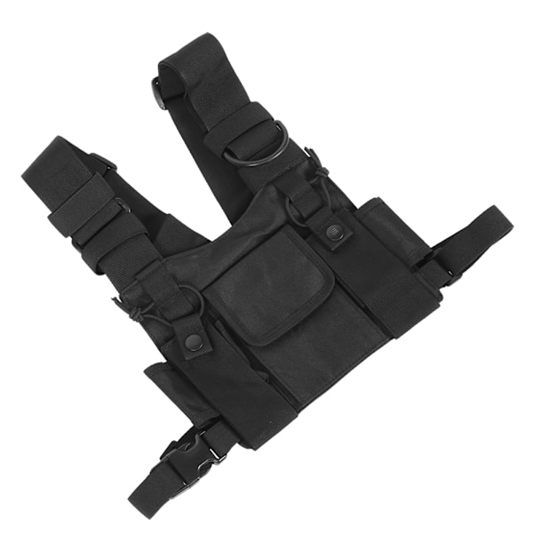 Walkie Talkie Bröst Front Pack Ficka Taktik Utomhus Väst Rig Bärväska Förvaringsväska