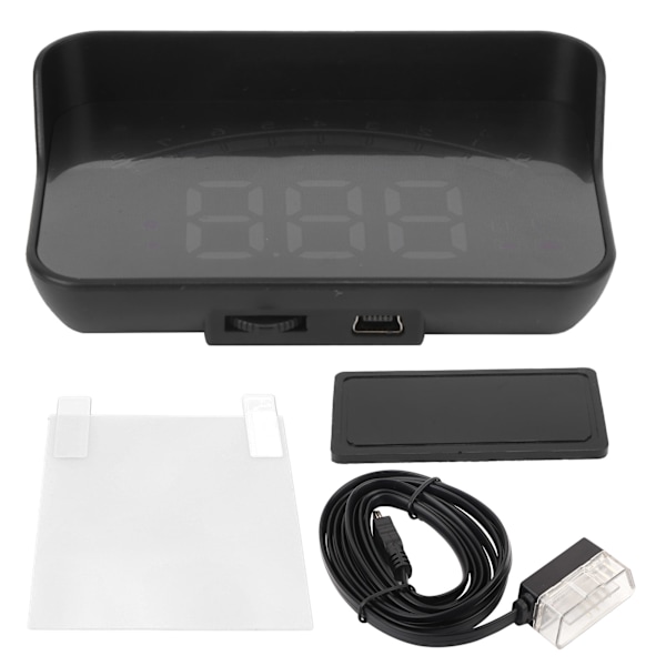 Universal Head-Up Display för Bil - Hög Upplösning OBD HUD Vindruteprojektor Överhastighetslarm