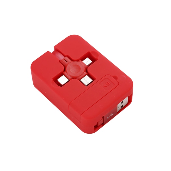 3 i 1 laddningskabelrulle Mobiltelefonhållare Infällbar snabb USB -kabel Laddningskabel Kompatibel för mobiltelefoner surfplattor