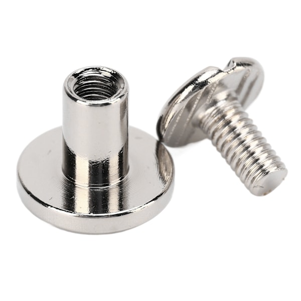 200 Set Chicago Skruvar 9.5x8mm DIY Uniform Beläggning Mässing Läderskruv Nitar Runt Huvud Kopparnitar Fästelement Silver