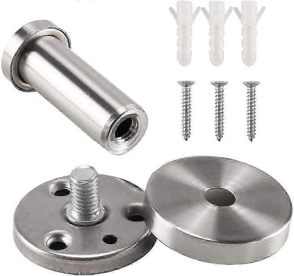 6 Pieces Wall Mounted Robe Hooks, Stainless Steel Brushed Bathroom Coat Hooks Wall Mounted Bat P