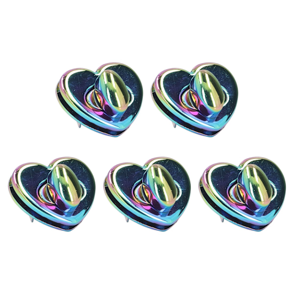 Twist Lock Färgglad Klassisk Hjärta Form Design Hårdvara Lås Spänne för DIY Plånböcker Väskor Handväskor
