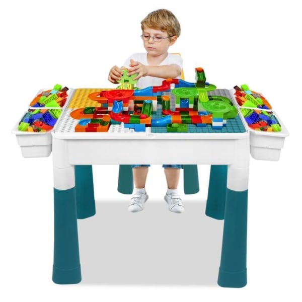 Aufun Kids Building Block Bord Aktivitetsbord och stolset