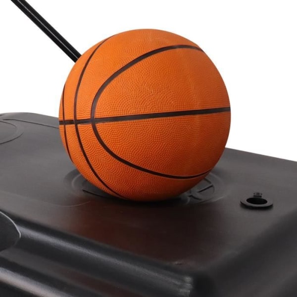 AUFUN basketkorg basketstativ med rullbasketsystem, höjdjusterbar från 135 till 305 cm