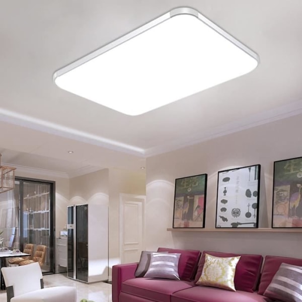 AufuN 72W Dimbar rektangulär LED-taklampa, för vardagsrum, sovrum