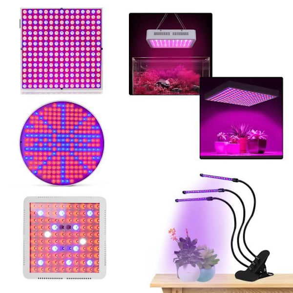 Aufun 45W LED Plant Grow Light, med 150 cm kabellängd, för trädgård, fyrkantig