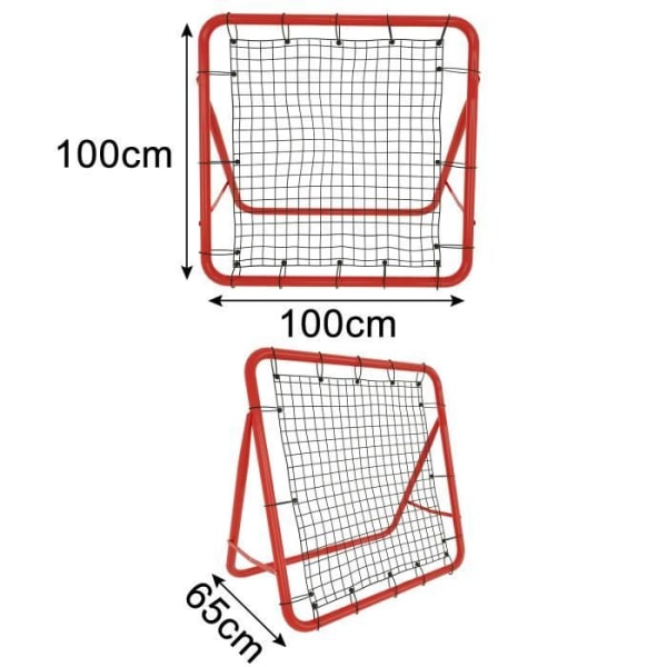 AufuN Football Rebound Net, bärbart med PE-nät, för fotbollsskjutövningar, 100 x 100 x 65 cm