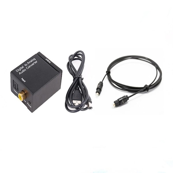 Audio Converter Kabel Rca Digital Optisk Koaxial Koaxial Toslink till Analog-USB-kabel+fiberoptisk ljudkabel