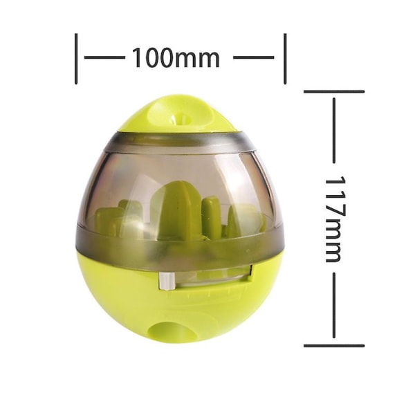 Hundar Bite Toy Husdjur Mat Dispenser Läckage Treat Ball Lek-grön