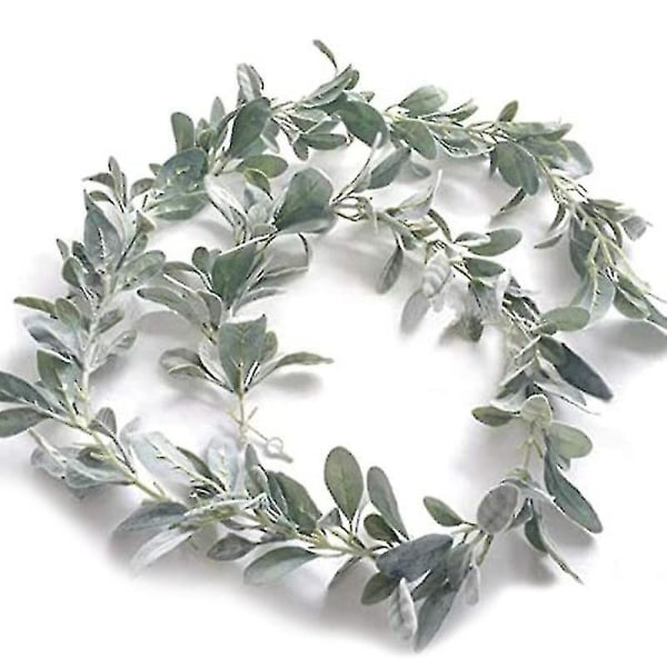 6,7 Ft Lambs Ear Garland Artificiell -girland -fall Eucalyptus Garland