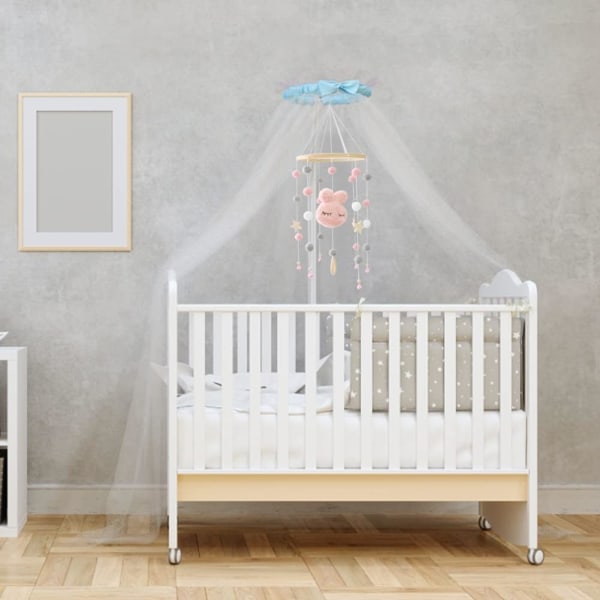 Söt sängklocka med filtboll hängande dekoration spjälsäng nyfödda barnrumsdekoration