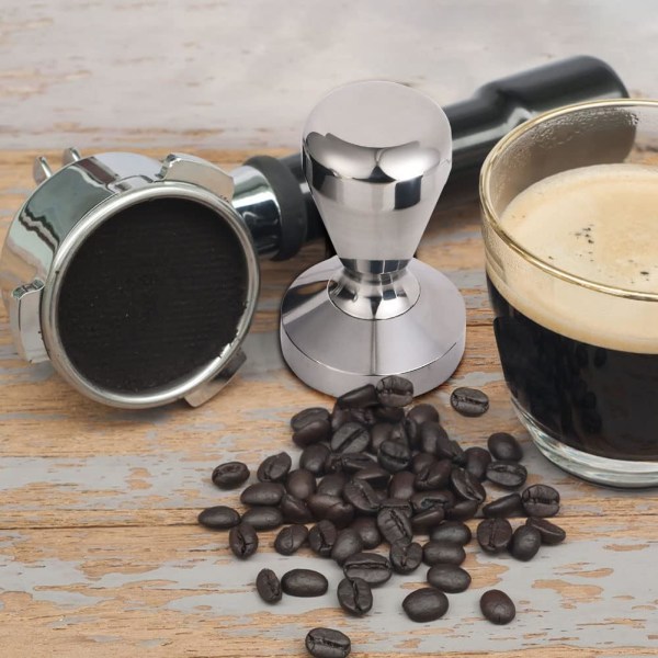 Kaffetamper, 51 mm, 304 rostfritt stål espresso tamper