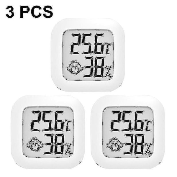 3-pack inomhustermometer, luftfuktighetsmätare Digital Hygrometer Rumstermometer för hemmet, hög exakt temperatur och bästa present