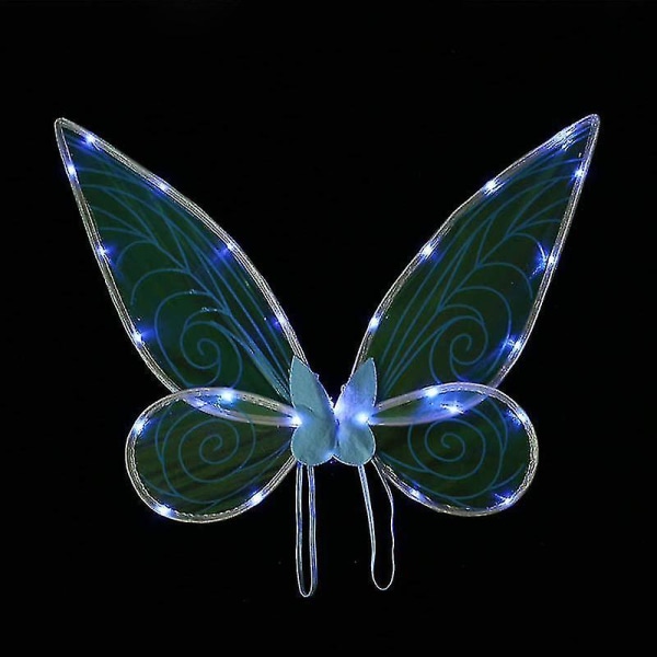 Fairy Wings För Flickor Vuxna Light Up Butterfly Wings Led Fairy Wings För Barn Kvinnor Halloween Cosplay