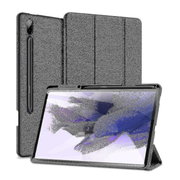 Case för Samsung Galaxy Tab S8 Plus / Tab S7 Fe Cover Ultra Tunt Smart Läderfodral med pennhållare