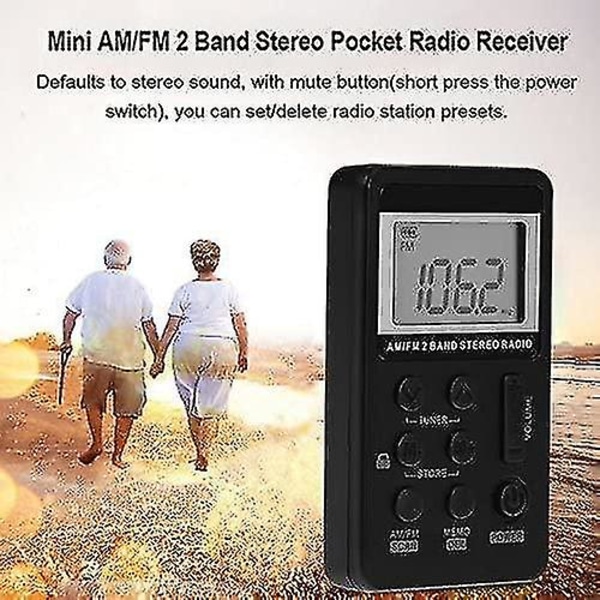 Am/fm Pocket Radio, Portable Digital Tuning Stereo Walkman Radio