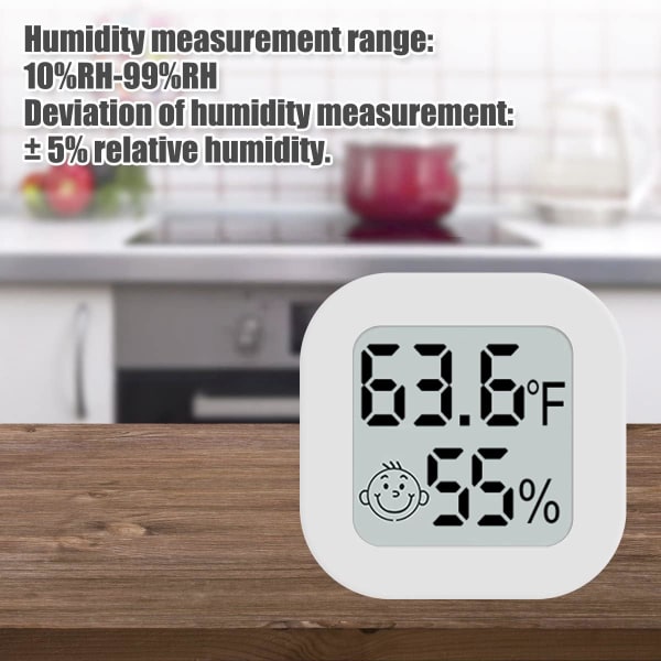 2-pack mini digital termometer Hygrometer LCD-skärm inomhus