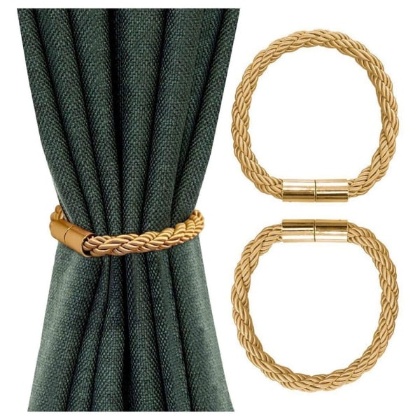Magnetiska gardinbindningar, gardinbindningar, 2-delade slipsar gold