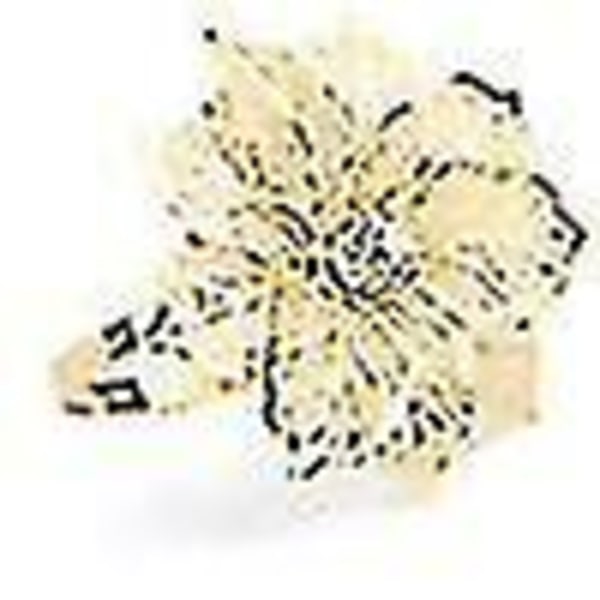 Servettringar, set med 12 legeringsservettringar med ihåliga blommor Elegant servettring