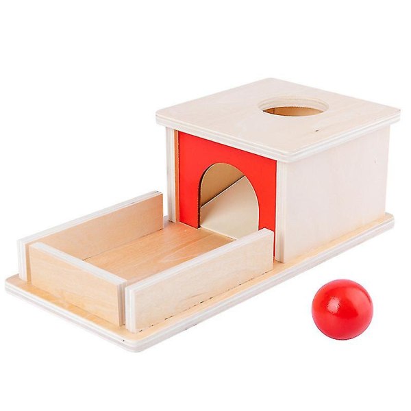 Sensorisk pedagogisk leksaksobjekt Permanenslåda med bricka och boll matchande spel Barn1 set)