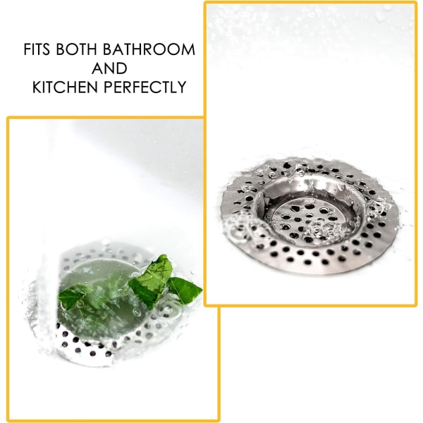 2-packsfilter avloppsfilter för badrum och diskbänk - Badkarsavlopp för diskbänk och badkar