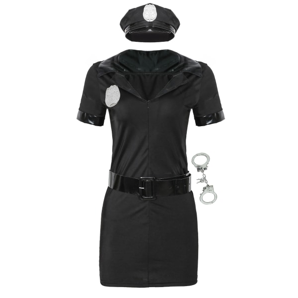 Cosplay scenshow cos police halloween kostym XL