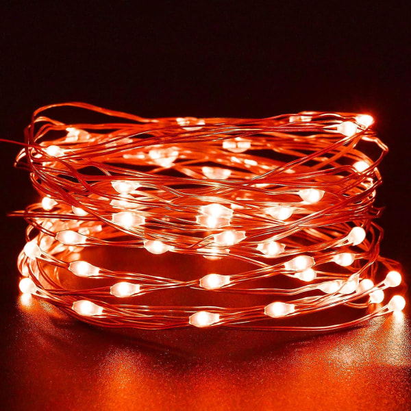 Halloween Röda Fairy Lights - 5m 50 lysdioder, Alla hjärtans dekor