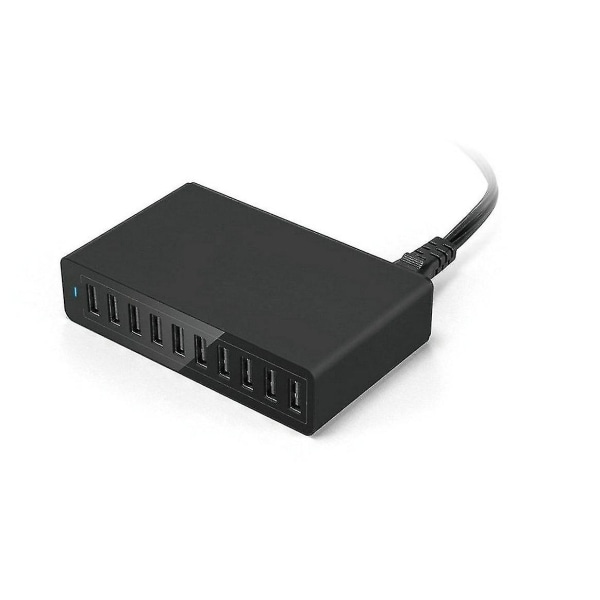 USB Laddstation 60w 10-portars Väggladdare Hemladdare Plugg Laddare Adapter
