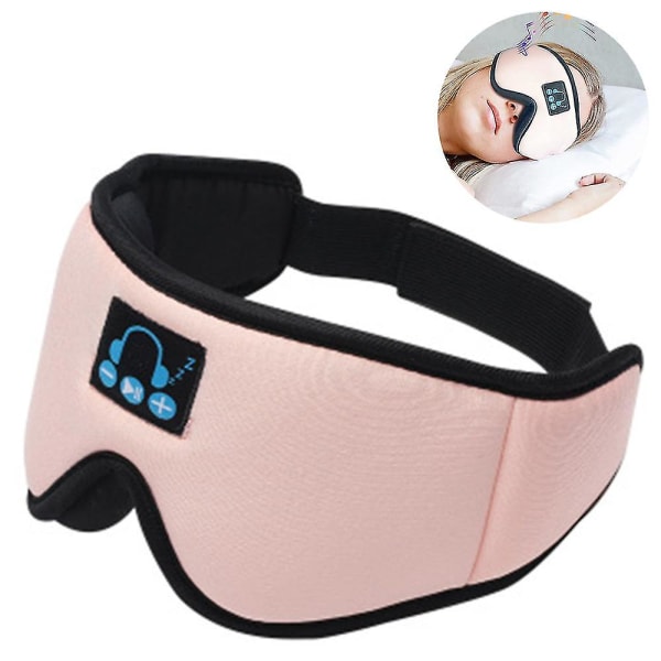 Sömnmask med Bluetooth hörlurar, 3d-sömnande cover med ultratunna stereohögtalare och mikrofon, perfekt för meditation för sidosömnare