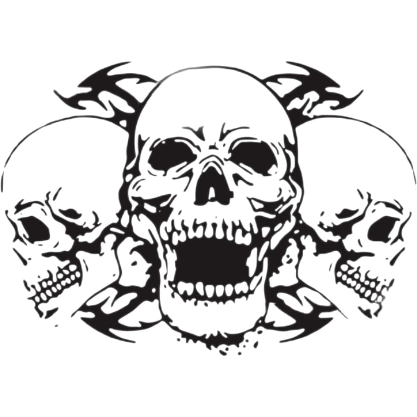 Skull Sticker, Skull Bonnet Sticker, Skull Car Sticker Tatuering, för bilar (svart)